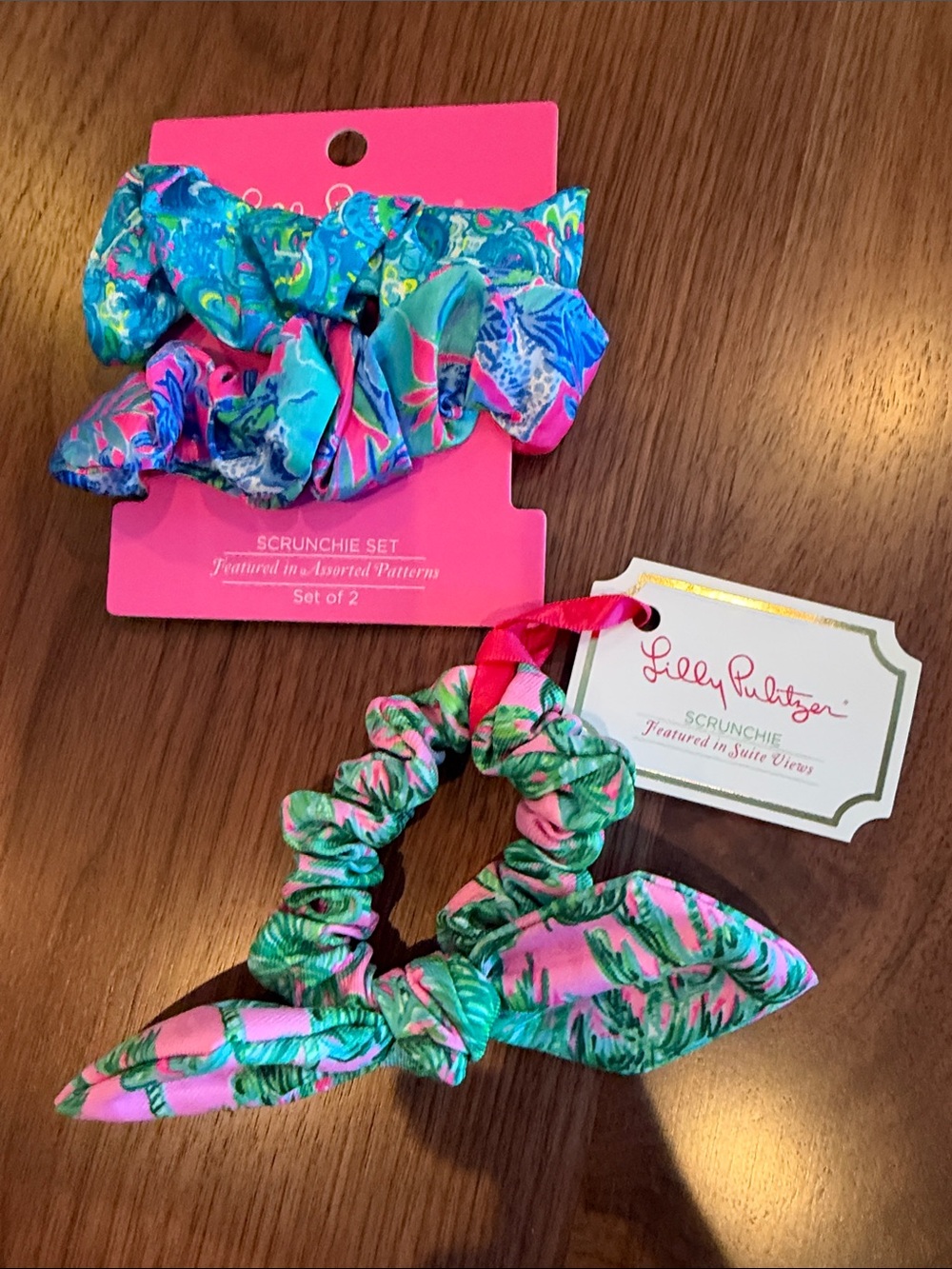 Lilly Pulitzer Hair Scrunchie Set Bundle NWT